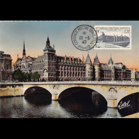 Carte maximum v9 - n° 781 - Congrès de l'union postale universelle - La conciergerie à Paris
