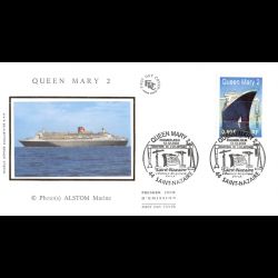 FDC soie - Le Queen Mary 2...