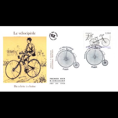 FDC - Bicyclette à chaînes, oblit 17/6/2011 Paris