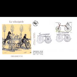 FDC - Le vélocipède, Draisienne, oblit 17/6/2011 La Roche sur Yon