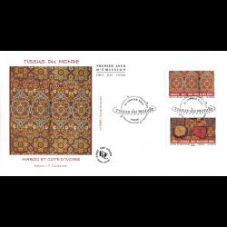 FDC - Tissus du monde, Maroc et cote d'ivoire, oblit 21/1/11 Paris