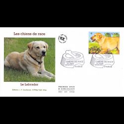 FDC - Chiens de race, Labrador, oblit 28/4/2011 Paris