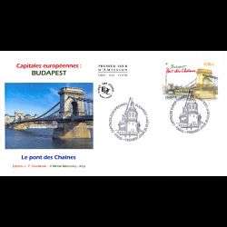 FDC - Budapest, Pont des chaînes, oblit 25/3/2011 Paris
