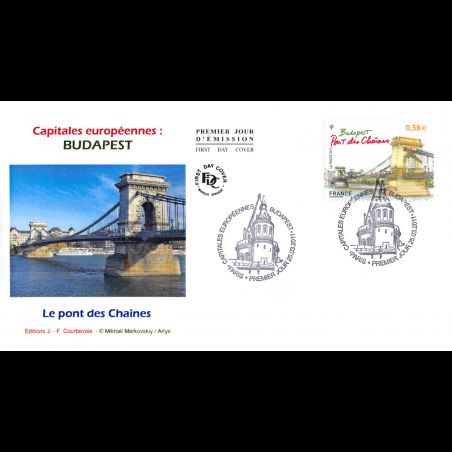 FDC - Budapest, Pont des chaînes, oblit 25/3/2011 Paris