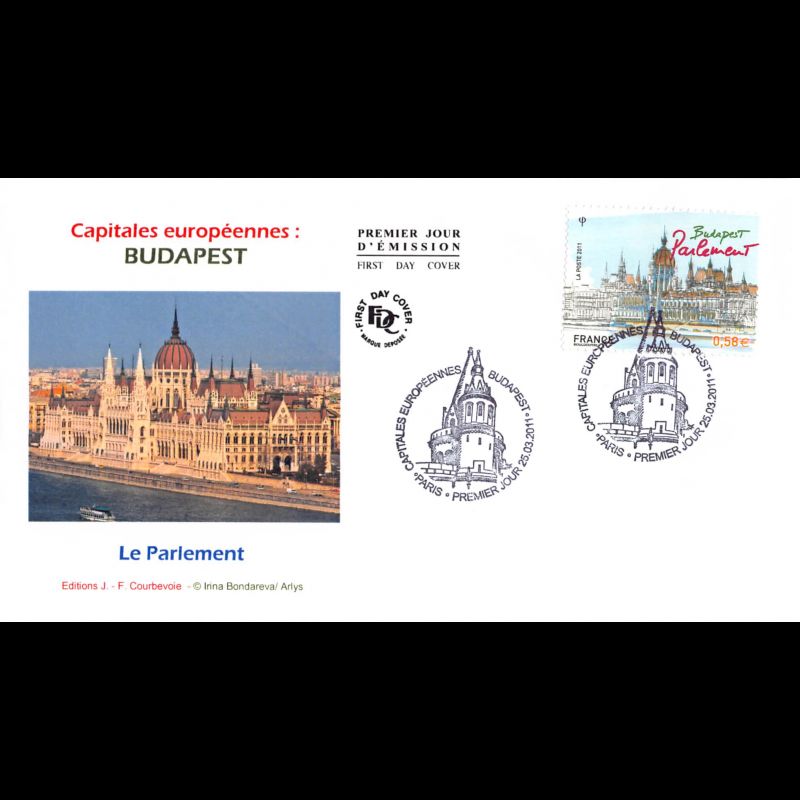 FDC - Budapest, le Parlement, oblit 25/3/2011 Paris