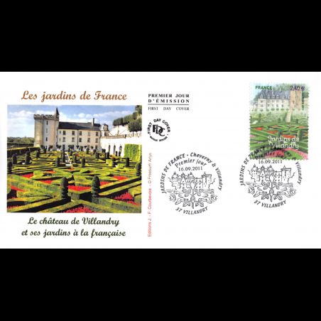 FDC - Les jardins de Villandry, oblit 16/9/11