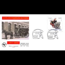 FDC - Sapeurs pompiers de Paris (5 sur 5), oblit 16/9/2011 Paris