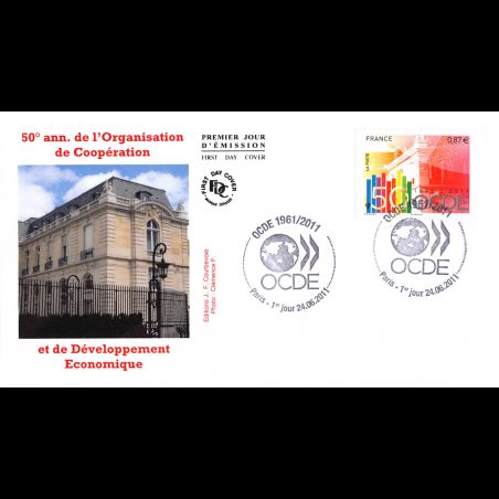 FDC - 50e anniversaire de l'OCDE, oblit 24/6/11 Paris