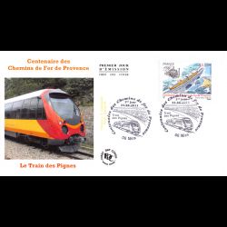 FDC - Centenaire chemins de fer de Provence, oblit 24/6/2011 Nice