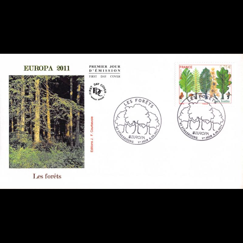 FDC - Europa 2011, les forêts - oblit 8/5/2011 Strasbourg