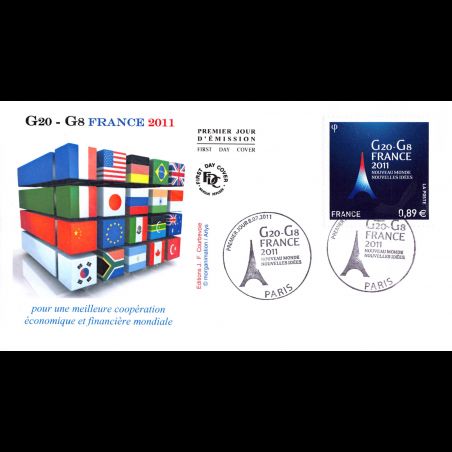 FDC - G20 - G8 France 2011, oblit 8/7/2011 Paris