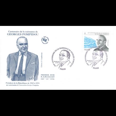 FDC - Georges Pompidou, oblit 22/6/2011 Paris