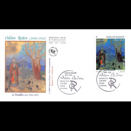 FDC - Tableau Odilon Redon - Le Bouddha - 1/4/2011 Paris