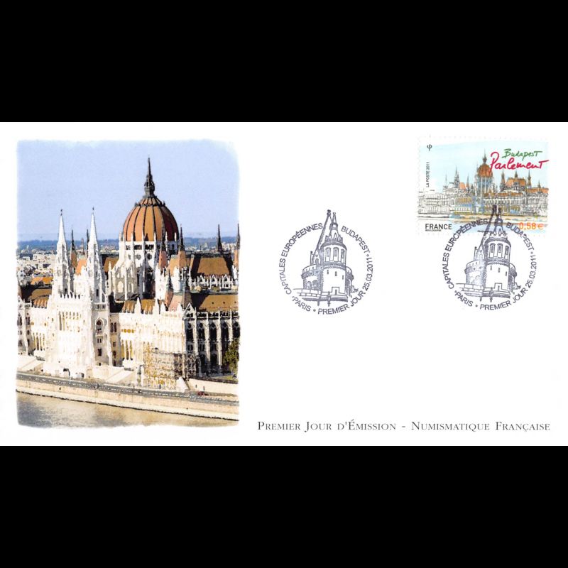 FDC LNF - Budapest, le Parlement, oblit 25/3/2011 Paris