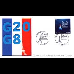 FDC LNF - G20 - G8 France 2011, oblit 8/7/2011 Paris