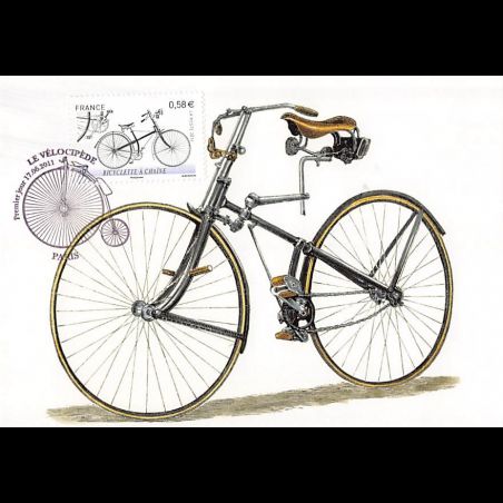 CM - Le vélocipède. Bicyclette à chaîne.