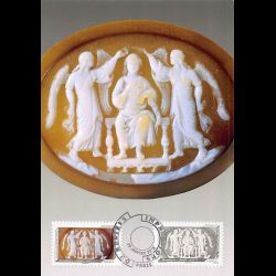 CM - Camée en sardonyx, Italie, XII° s. (Musée du Louvre).