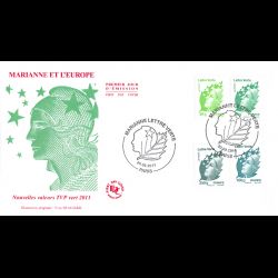 FDC - Marianne lettre verte, oblit 30/9/2011 Paris
