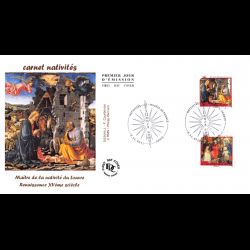 FDC - Nativités - 12 TP autocollants (6 env), oblit 3/11/2011 Paris