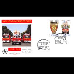 FDC - Sapeurs pompiers de Paris (3 sur 5), oblit 16/9/2011 Paris