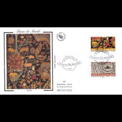 FDC soie - Tissus du monde, Egypte, oblit 21/1/11 Paris
