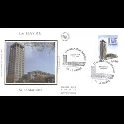 FDC soie - Le Havre - Hôtel...