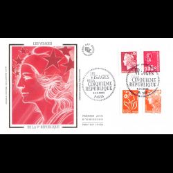 FDC soie - Les visages de...