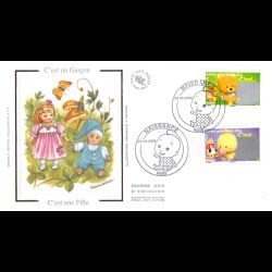 FDC soie - Timbres de...