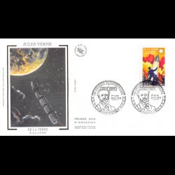 FDC soie - Jules Verne. De...