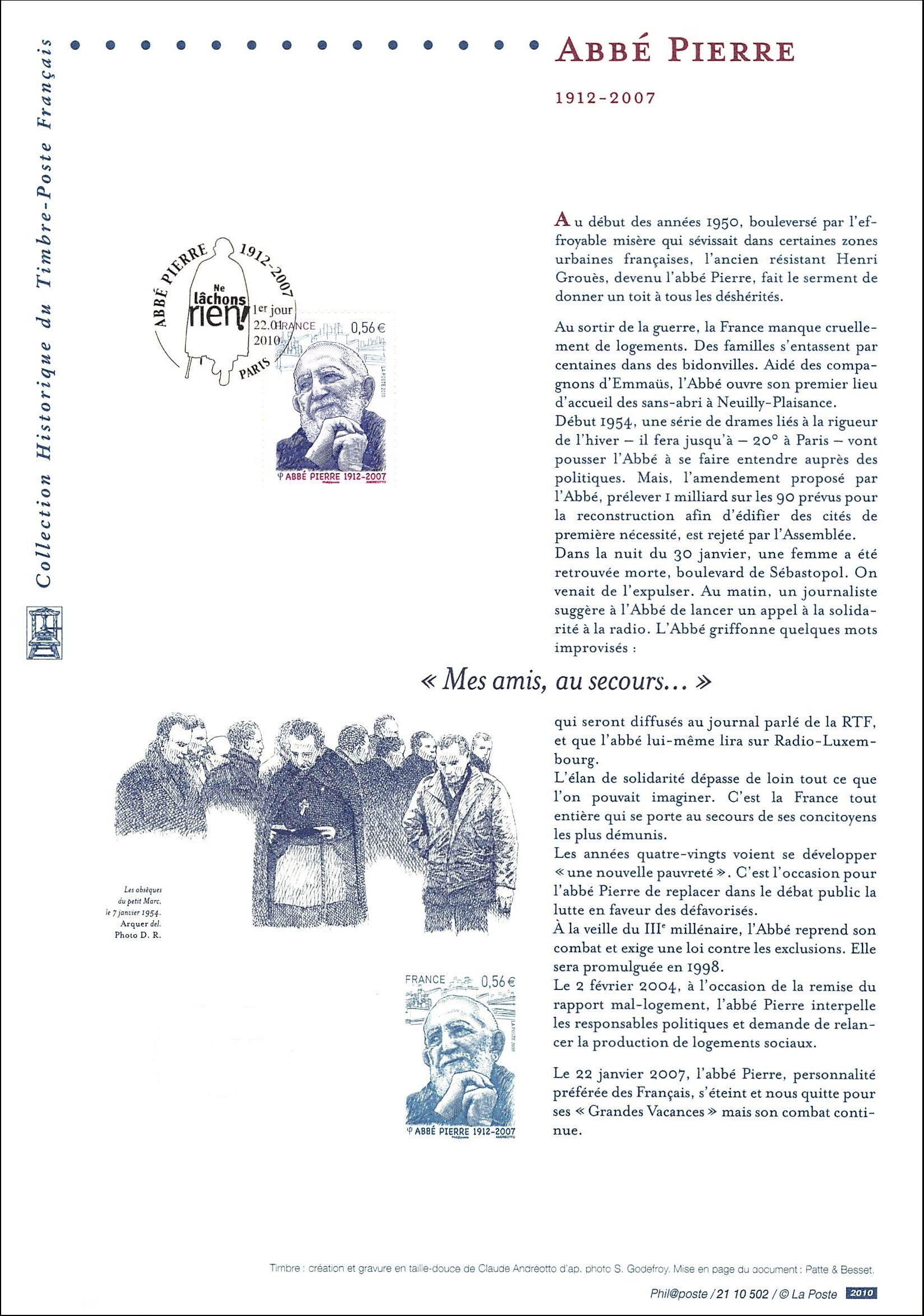 Document officiel 2010 - Abbé Pierre