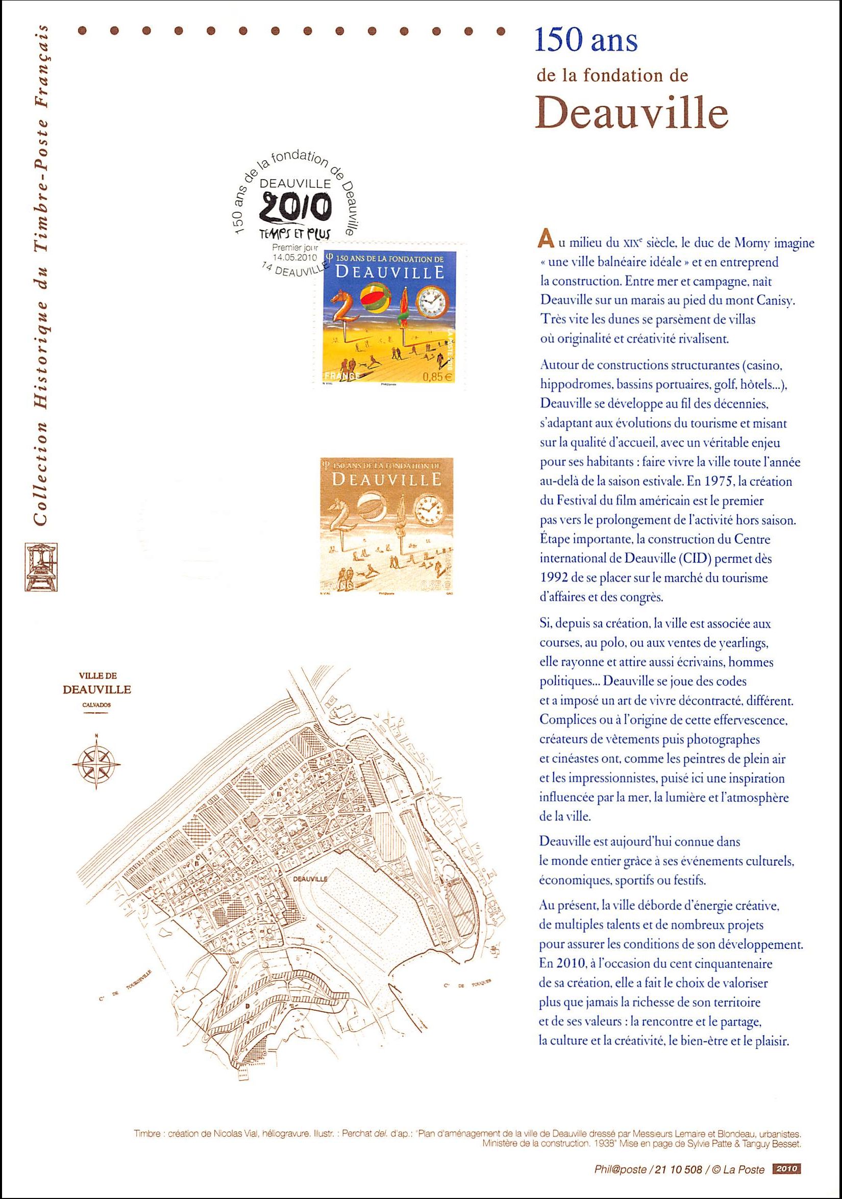 Document officiel 2010 - 150 ans de la fondation de Deauville