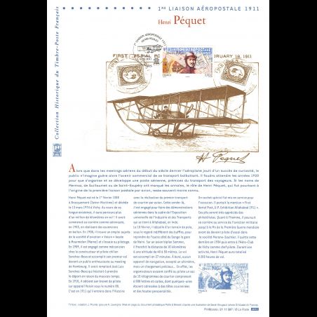 Document officiel 2011 - Henri Péquet - Première liaison aéropostale 1911