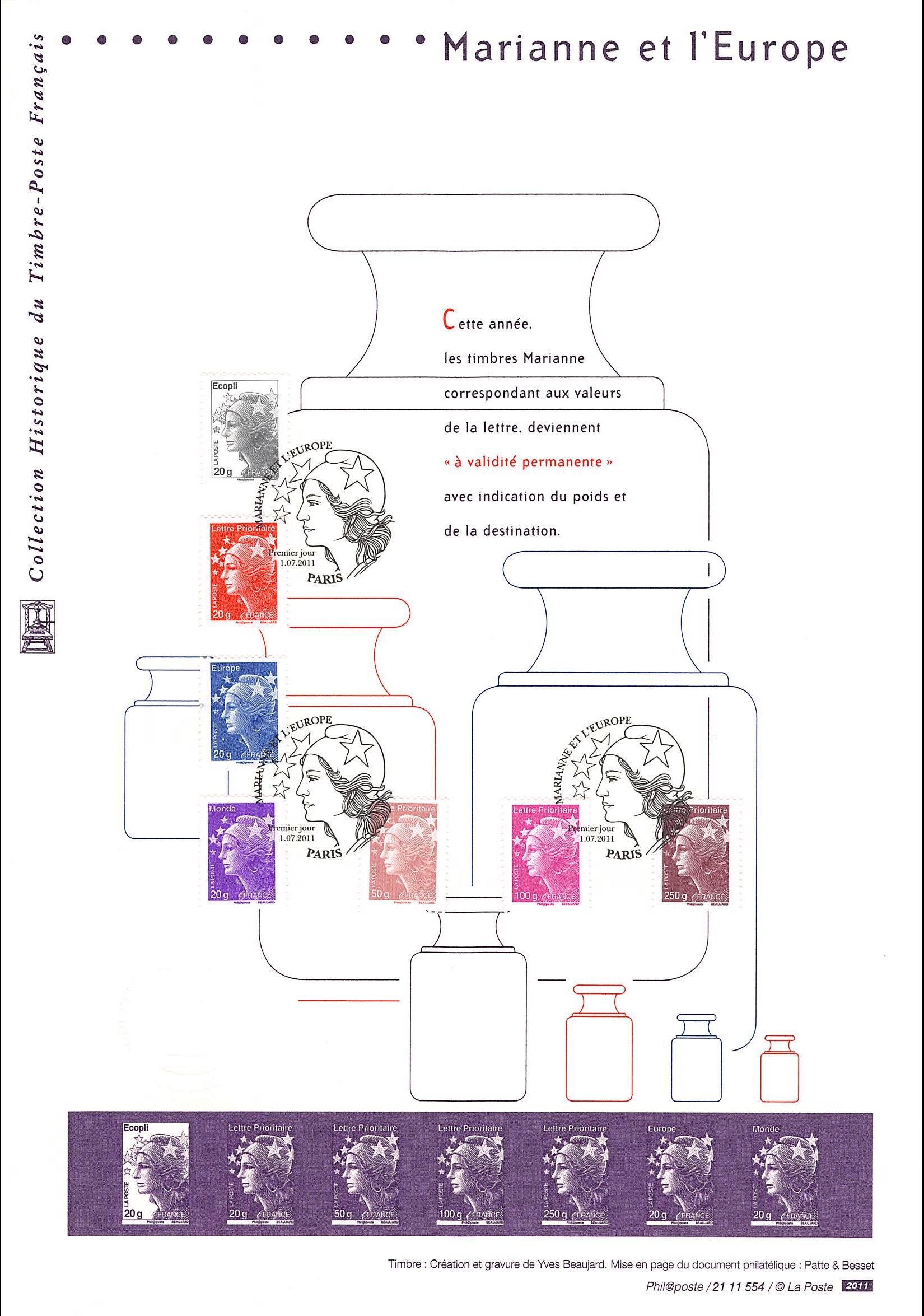 Document officiel 2011 - Marianne de l'Europe 2011