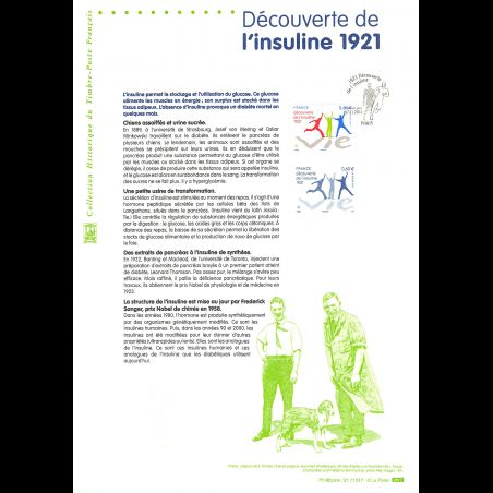 Document officiel 2011 - Découverte de l'insuline 1921
