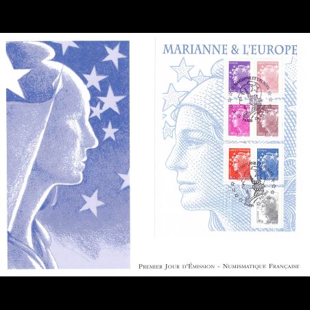 FDC GF LNF - Bloc Marianne et l'europe, TVP 2011, oblit 3/11/2011 Paris