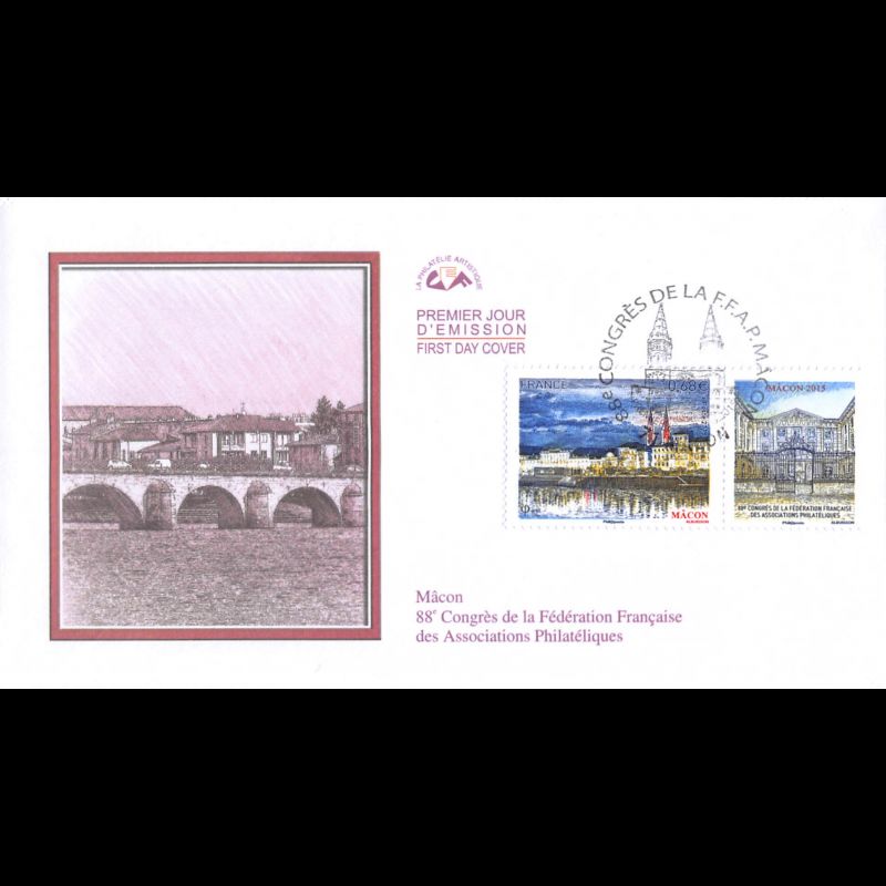 CEF - 88e congrès FFAP, oblit 22/5/2015 Mâcon