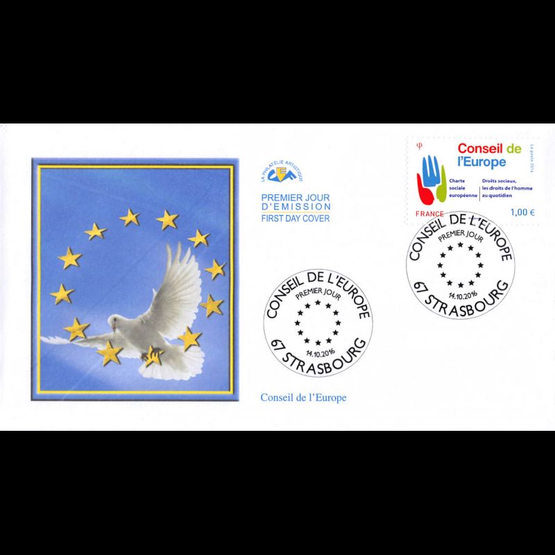 CEF - Conseil de l'europe - oblit 14/10/2016 Strasbourg