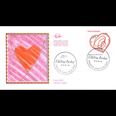 CEF - Patch d'amour, Adeline André, oblit 13/1/2012 Paris