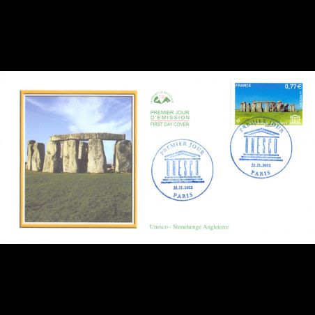 CEF - UNESCO, Stonehenge Angleterre, oblit 21/11/12 Paris