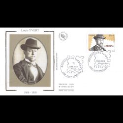 FDC soie - 150e anniv bourse aux timbres, Louis Yvert - oblit 13/5/2010 Paris
