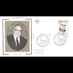 FDC soie - Bourse aux timbres, Lucien Berthelot - oblit 13/5/2010 Paris