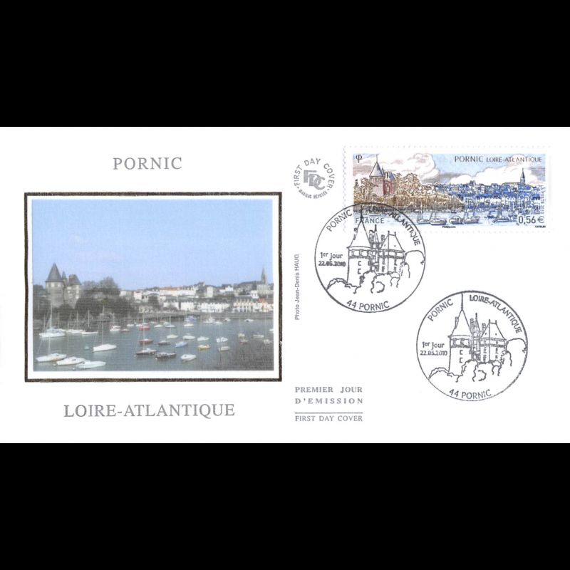 FDC soie - Pornic, Loire Atlantique - oblit 22/5/2010
