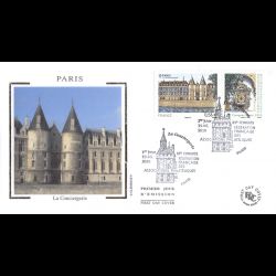 FDC soie - La conciergerie - oblit 19/6/2010 Paris