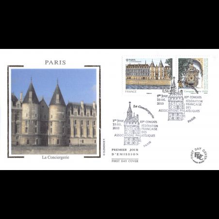 FDC soie - La conciergerie - oblit 19/6/2010 Paris