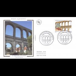 FDC soie - Pont-Aqueduc d'Arcueil-Cachan, oblit 24/9/2010 Cachan