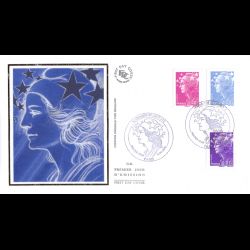 FDC soie - Marianne et...
