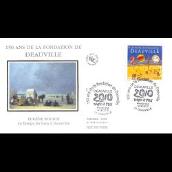 FDC soie - 150 ans de la Fondation de Deauville - oblit 14/5/2010